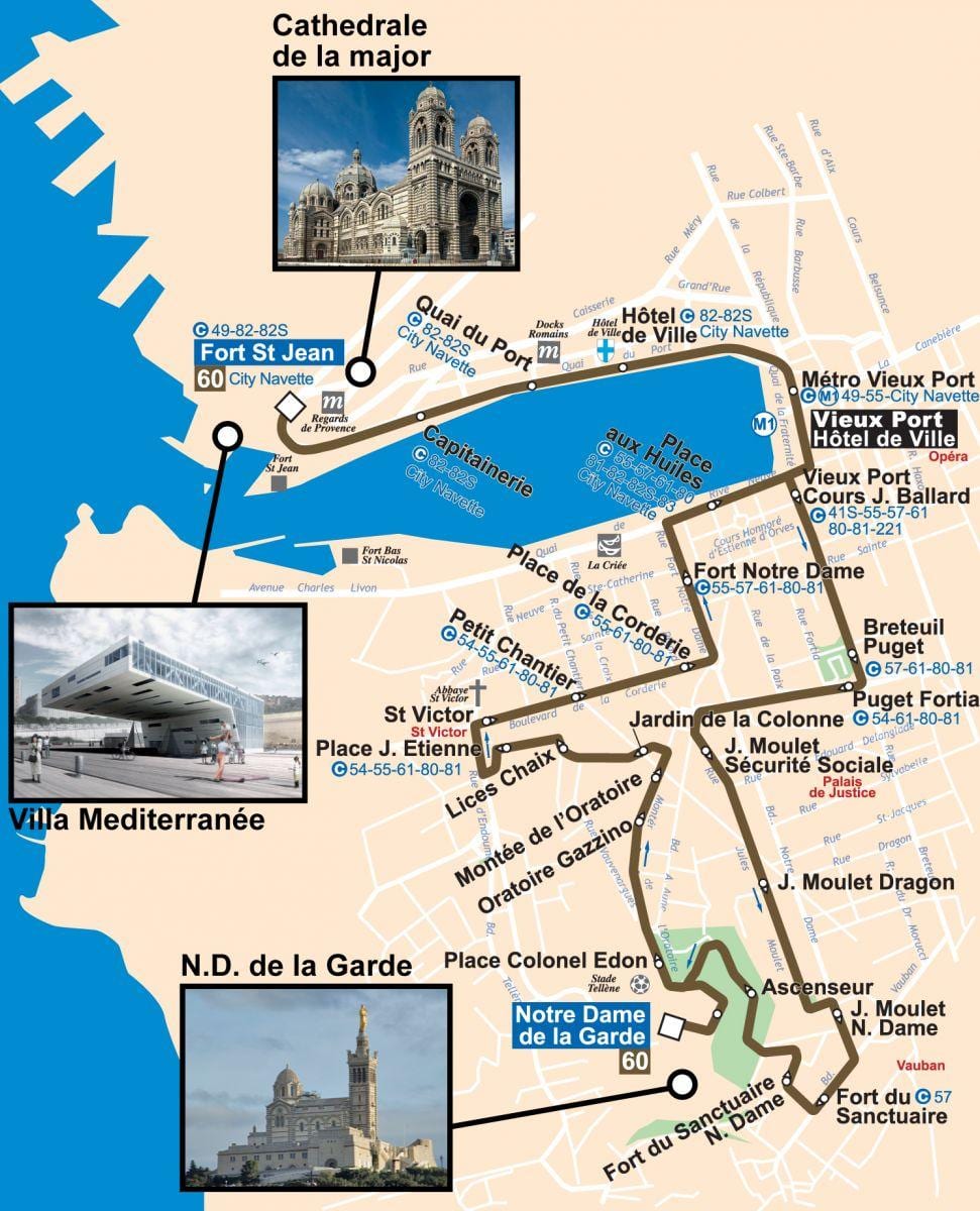 harta Marseille autobuz 60 hartă