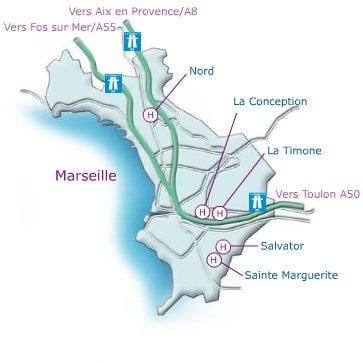 harta Marseille spital