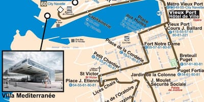 Harta Marseille autobuz 60 hartă