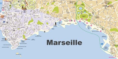 Marseille plaje hartă