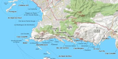 Hartă geografică de Marseille