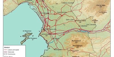 Hartă topografică de Marseille