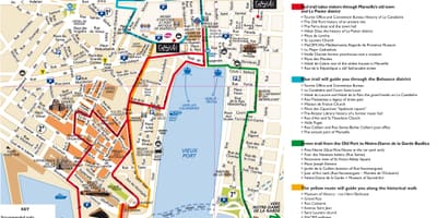 Tipărit hartă Marseille turistice 